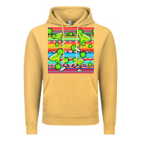 Vintage Mustard margarita serape seamless pattern Vintage Hoodie - BundleAndBundleShop