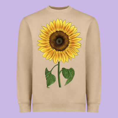 Giganteus Sunflower Heavyweight Sweatshirt Designed By Lillyallendesigns
