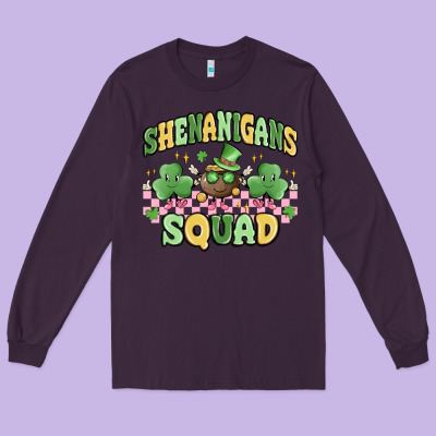 Shenanigans Squad Long Sleeve Tee Designed By Maliassmallbusiness