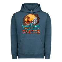Pigment Midnight Navy something in the orange olivia Urban Hoodie - OliviaCreatesArt