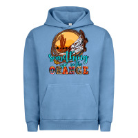 Pigment Pebble Blue something in the orange olivia Urban Hoodie - OliviaCreatesArt