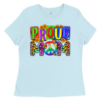 Baby Blue proud mom lgbt Ladies Tee - Zillion Design Studio