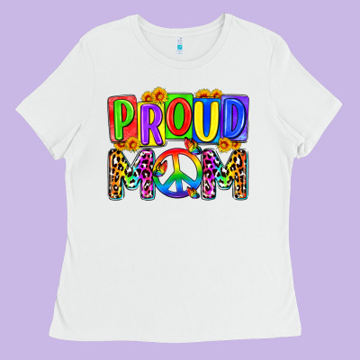 Proud Mom Lgbt Ladies Tee Designed By Zillion Design Studio