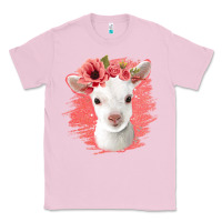 Bubblegum Pink floral baby goat Classic Tee - Jasminsmagicworld