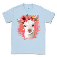 Dusty Blue floral baby goat Classic Tee - Jasminsmagicworld