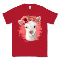 Red floral baby goat Classic Tee - Jasminsmagicworld