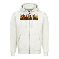 Oatmeal Heather christmas believe Zipper Hoodie - BundleAndBundleShop