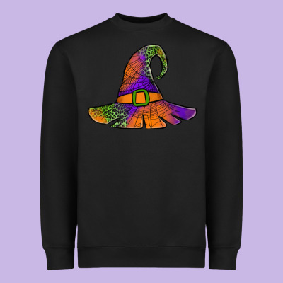 Spider Web Witch Hat Heavyweight Sweatshirt Designed By Jasminsmagicworld