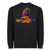 Black Spider Web Witch Hat Heavyweight Sweatshirt - Jasminsmagicworld