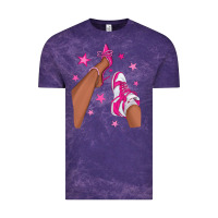 Cloud Purple afro sneakers and heels Vintage Tee - NancyCooperArtShop