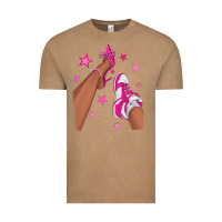 Vintage Coffee afro sneakers and heels Vintage Tee - NancyCooperArtShop