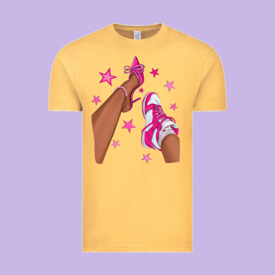 Afro Sneakers And Heels Vintage Tee Designed By Nancycooperartshop