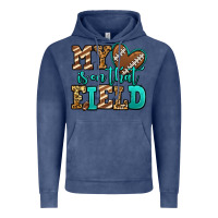 Vintage Denim my heart is on that field american football Vintage Hoodie - Jasminsmagicworld