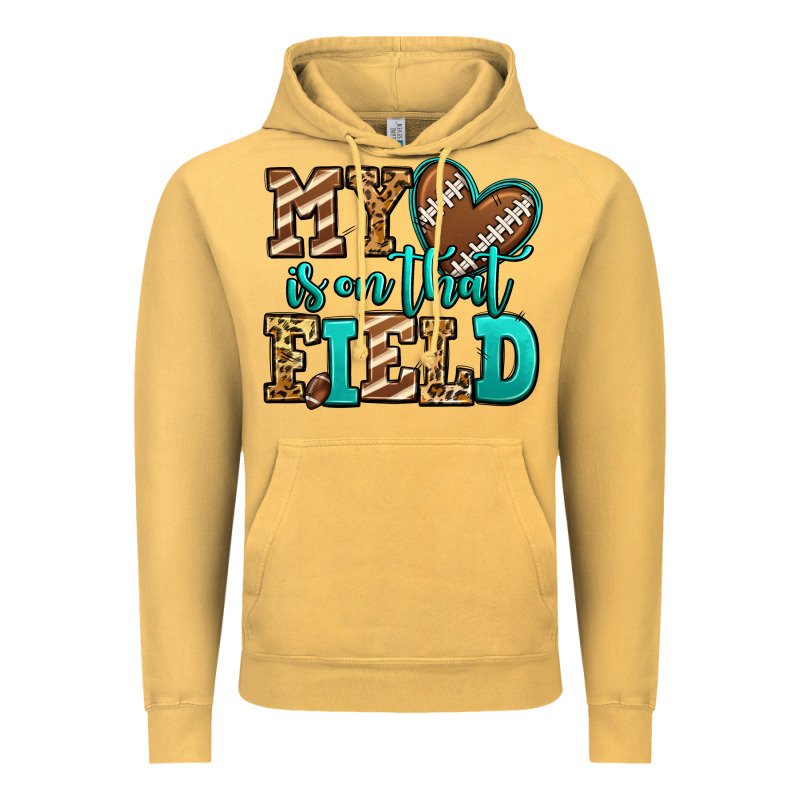 My Heart Is On That Field American Football Vintage Hoodie by Jasminsmagicworld | Teevron