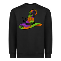 Black Witch Hat With Spiders Heavyweight Sweatshirt - Jasminsmagicworld