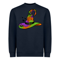 Navy Witch Hat With Spiders Heavyweight Sweatshirt - Jasminsmagicworld