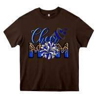 Chocolate Brown Cheer mom Heavy Core Tee - Zillion Design Studio