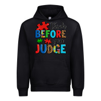 Black think before you judge Urban Hoodie - OliviaCreatesArt