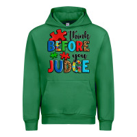 Emerald think before you judge Urban Hoodie - OliviaCreatesArt