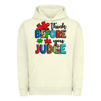 Pigment Pistachio think before you judge Urban Hoodie - OliviaCreatesArt