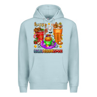 Blue Mist Happy Hallothanksmas coffee cups Premium Hoodie - texasbilliewilder