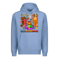 Colony Blue Happy Hallothanksmas coffee cups Premium Hoodie - texasbilliewilder