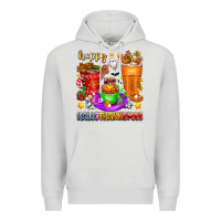 Dove Grey Happy Hallothanksmas coffee cups Premium Hoodie - texasbilliewilder