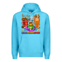 Ocean Blue Happy Hallothanksmas coffee cups Premium Hoodie - texasbilliewilder