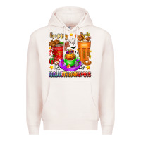 Pale Pink Happy Hallothanksmas coffee cups Premium Hoodie - texasbilliewilder