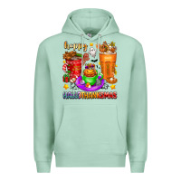 Seafoam Happy Hallothanksmas coffee cups Premium Hoodie - texasbilliewilder