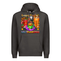 Smoke Happy Hallothanksmas coffee cups Premium Hoodie - texasbilliewilder