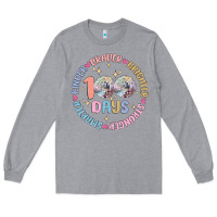 Heather Grey 100 days of school Long Sleeve Tee - MaliasSmallBusiness