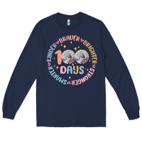 Navy 100 days of school Long Sleeve Tee - MaliasSmallBusiness