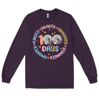 Plum 100 days of school Long Sleeve Tee - MaliasSmallBusiness
