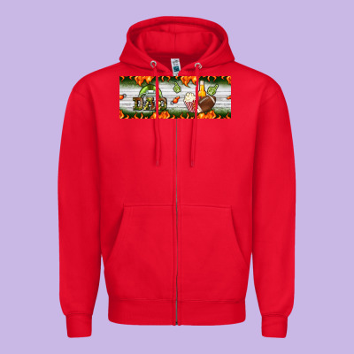 Football Dad Zipper Hoodie Designed By Bundleandbundleshop