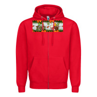 Red football dad Zipper Hoodie - BundleAndBundleShop