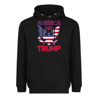 Black Trump America First Eagle Heavyweight Hoodie - Bettercallsaul