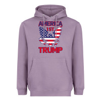 Lavender Trump America First Eagle Heavyweight Hoodie - Bettercallsaul