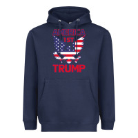 Navy Trump America First Eagle Heavyweight Hoodie - Bettercallsaul