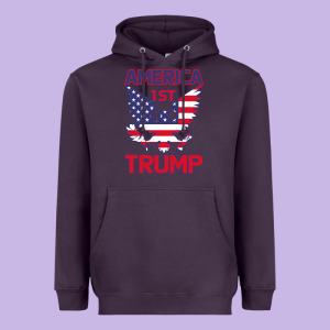 Trump America First Eagle Heavyweight Hoodie Designed By Bettercallsaul