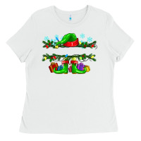 White custom name christmas elf Ladies Tee - texasbilliewilder