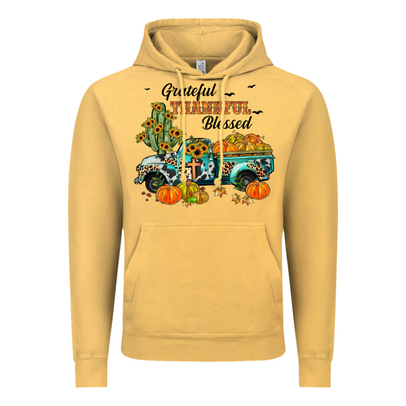Grateful Thankful Blessed Vintage Hoodie by JahusDesignShop | Teevron