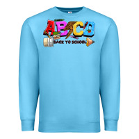 Ocean Blue abcd back to school Premium Sweatshirt - NancyCooperArtShop