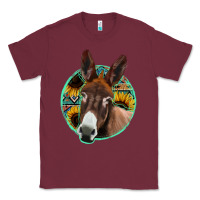 Burgundy aztec backsground donkey Classic Tee - Jasminsmagicworld