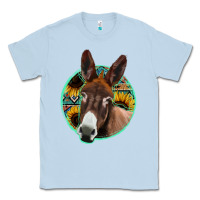Dusty Blue aztec backsground donkey Classic Tee - Jasminsmagicworld