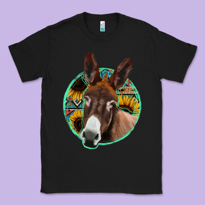Aztec Backsground Donkey Classic Tee Designed By Jasminsmagicworld