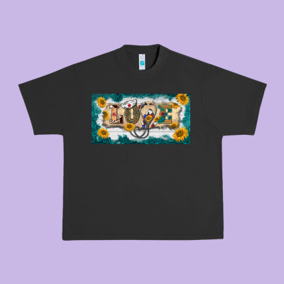 Western Love Nurse License Plate Template Urban Heavy Tee Designed By Barkaloodesign