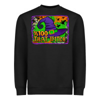 Black Witch's Hat 100 That Witch Heavyweight Sweatshirt - Jasminsmagicworld