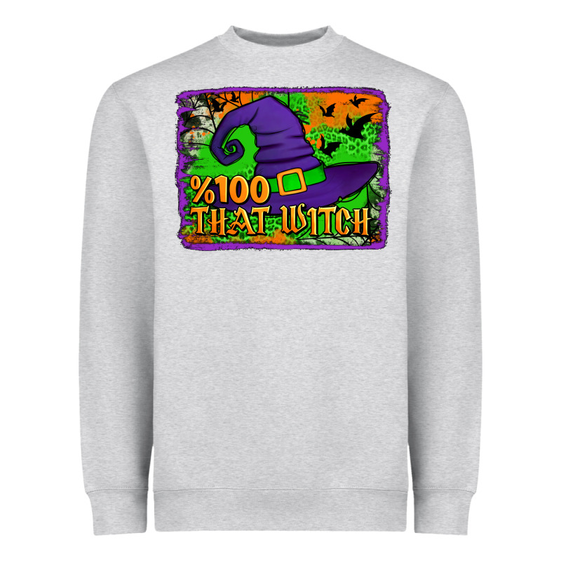 Witch's Hat 100 That Witch Heavyweight Sweatshirt by Jasminsmagicworld | Teevron