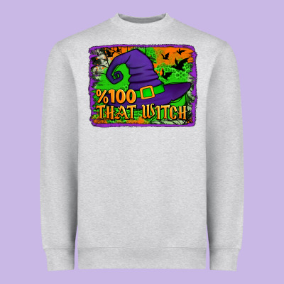 Witch's Hat 100 That Witch Heavyweight Sweatshirt Designed By Jasminsmagicworld